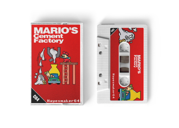 Mario's Cement Factory C64 Game Cover