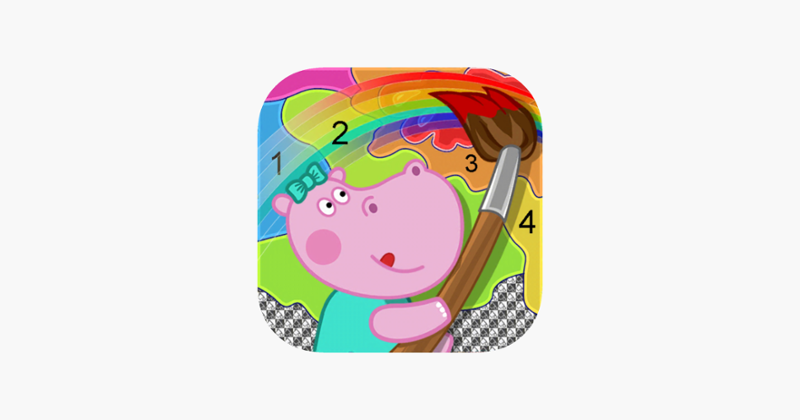 Color by Number with Hippo Game Cover