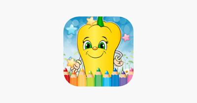 Vegetable Drawing Coloring Book - Cute Caricature Art Ideas pages for kids Image