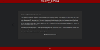Trust the Owls [Ch3 18 July] Image