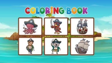 Pirate Coloring Book Pages - Painting Game for Kid Image