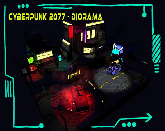 Cyberpunk 2077 Diorama Game Cover