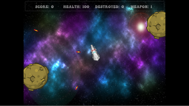 One Button Controlled  -  Asteroid - Accessible Game Image