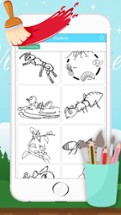 Ant Coloring Page Drawings Book for kids Image