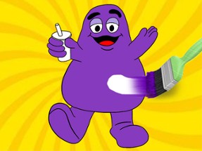 Grimace Shake Coloring Book Image