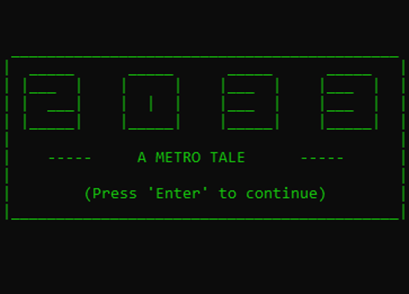 2033 - A Metro Tale Game Cover