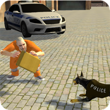 Crime Chasing Police Dog Image