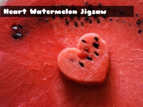 Heart Watermelon Jigsaw Image