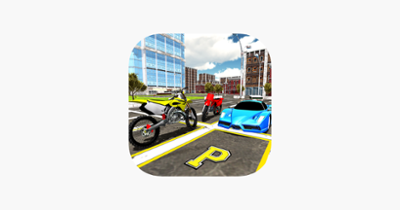 Bike Race &amp; Motorcycle Parking Image
