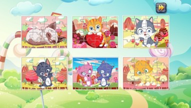 Cat Jigsaw Puzzles for Toddlers Kids Learning Game Image