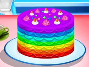 Cooking Rainbow Cake Image