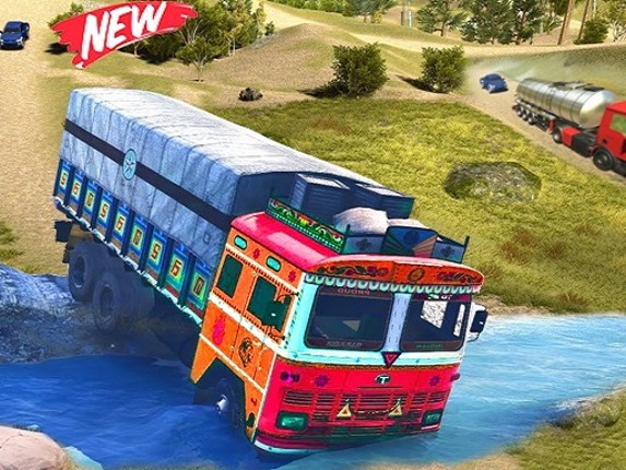 Indian Real Cargo Truck Driving Game Game Cover