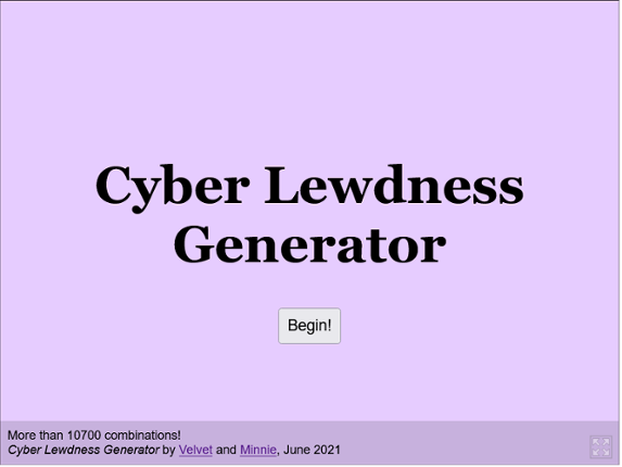 Cyber Lewdness Generator Game Cover