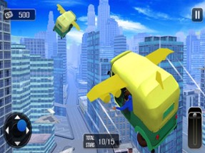 Futuristic Flying tuk tuk rickshaw simulator 3D Image