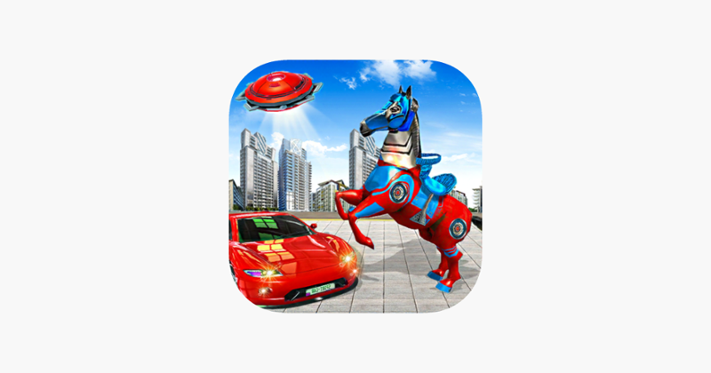 US Police Horse Robot Car Game Cover