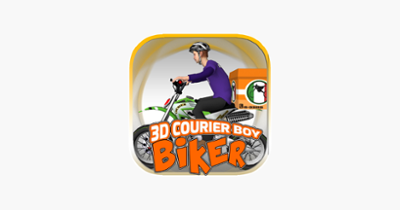 3D Courier Boy Biker Image