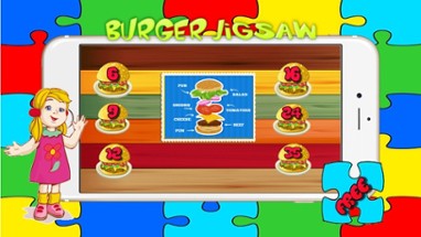 Food Burger Jigsaw - Cooking Puzzles games for adults and kid free Image