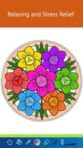 Coloring Book for Adults : Free Mandalas Adult Coloring Book &amp; Anxiety Stress Relief Color Therapy Pages Image