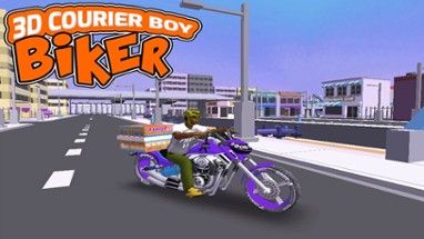 3D Courier Boy Biker Image