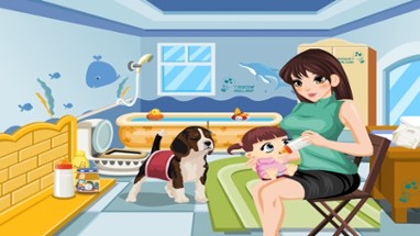 Baby in the house – baby home decoration game for little girls and boys to celebrate new born baby Image