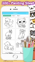 Cute Cat Coloring Book Kitten For Kid Image