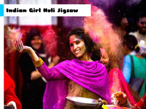 Indian Girl Holi Jigsaw Image