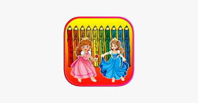 Princess Kids Coloring Book For Girl - 48 Pages Image