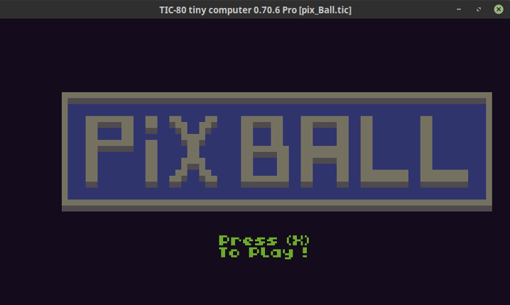 Pixel Ball - Tic80 Game Cover