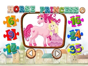 Princess Horse Jigsaw Puzzle Skill GameFor Toddler Image