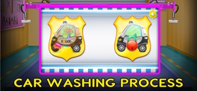 Cartoon Police Car Wash Image