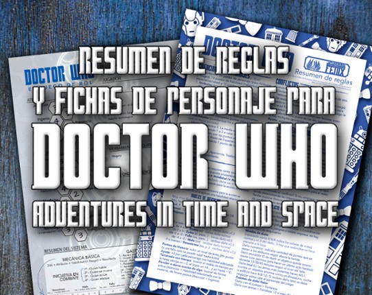 Resumen de reglas y ficha para Doctor Who RPG Game Cover