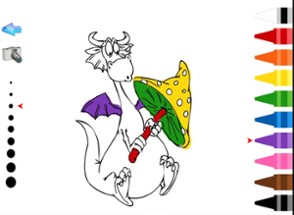 Fantasy Dragon Coloring Book for Children Image