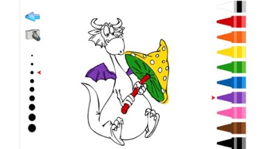 Fantasy Dragon Coloring Book for Children Image