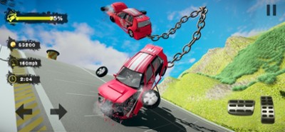 Chained Car Crash Beam Driving Image