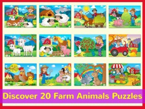 Farm Animals Jigsaw Puzzles Free For Babies &amp; Kids Image
