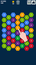 Hexagons: Connect and Merge Numbers Image