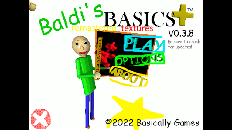 Baldi's basics plus remastered textures Game Cover