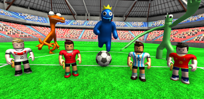 Rainbow Football Friends 3D Image