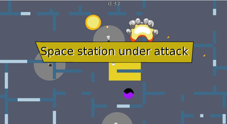 Space station under attack Game Cover