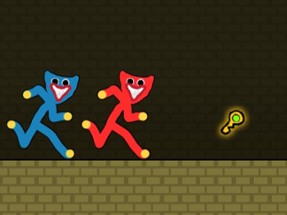 Red and Blue Stickman Huggy Image