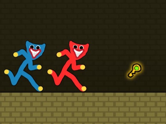 Red and Blue Stickman Huggy Game Cover