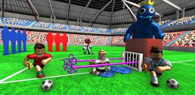 Rainbow Football Friends 3D Image