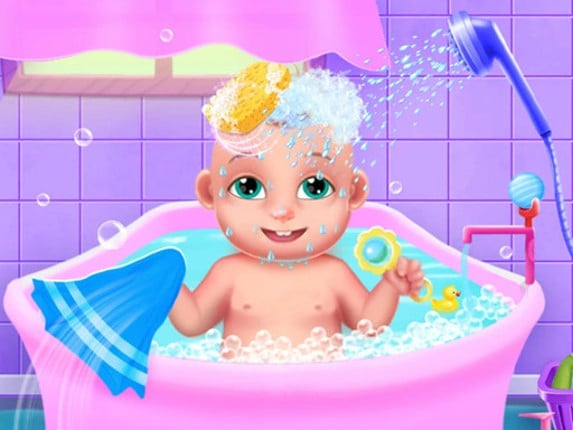 Newborn Twin Baby Care Game Cover