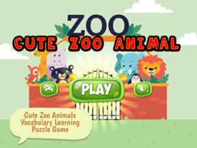 Cute Zoo Animals Vocabulary Learning Puzzle Game Image