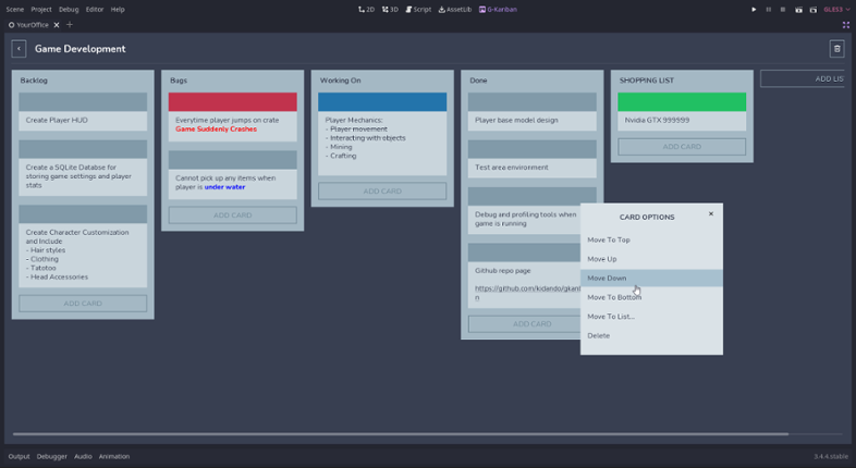 G-Kanban (Project/Task Management in Godot) Game Cover