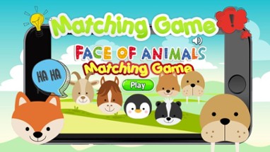 Animals face remember for kids preschool matching Image