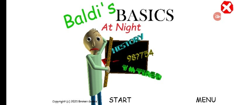 Baldi's Basics At Night Android Port Game Cover