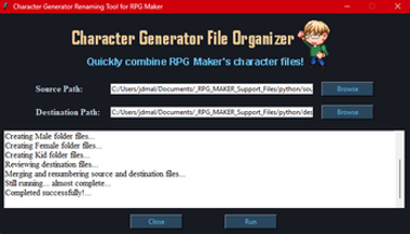 Character Generator File Organizer Image