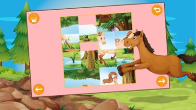 Kids Sliding Puzzle Horses free Image