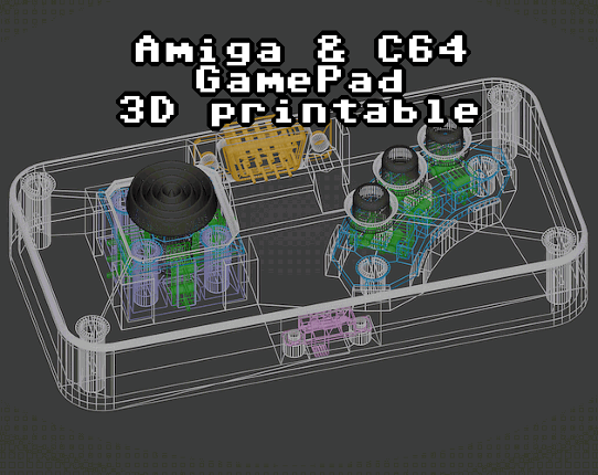 DIY Amiga & C64 GamePad 3D printable Game Cover